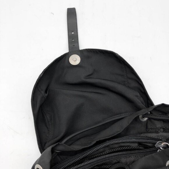 Authentic Prada Nylon Tessuto Backpack Saffiano Leather Shoulder Bag Purse Tote
